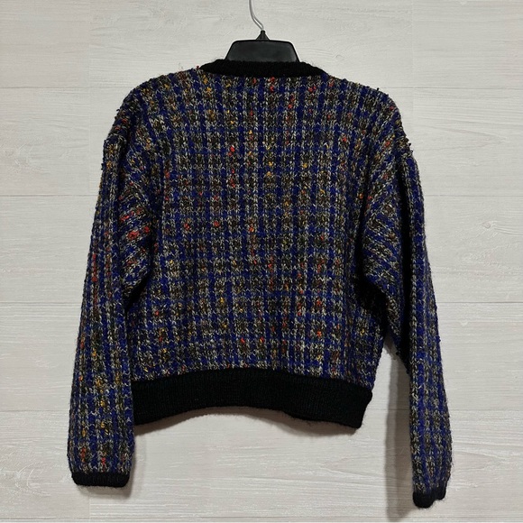 Falcon Italian Design Cropped Grandpa Sweater Size Large - Picture 2 of 6